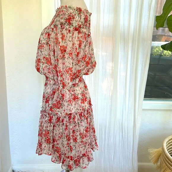 MISA Darla Mini Dress in Poppy Allover - Picture 4 of 7